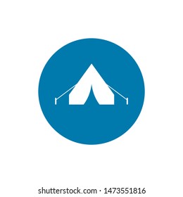 Camping tent symbol icon. Stock vector illustration flat design style. EPS10.