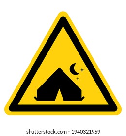 Camping Tent Symbol Sign,Vector Illustration, Isolate On White Background Label. EPS10