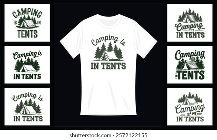 Camping Tent Camping T Shirt Bundle Design