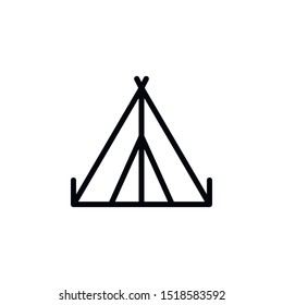 Camping, tent, travel icon. Element of travel icon. Thin line icon