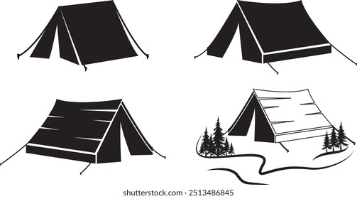 Camping Tent Vetor Art, Ícone, Gráficos Download grátis