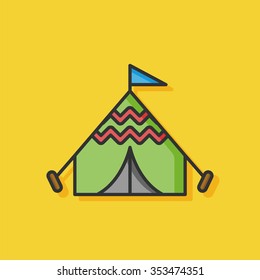 camping tent vector icon