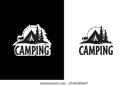 Camping tent vector icon design