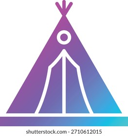 Camping tent Vector Icon Design Illustration