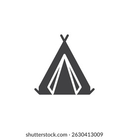 Camping Tent vector icon. filled flat sign for mobile concept and web design. Camping Tent glyph icon. Symbol, logo illustration. Vector graphics