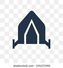 Camping tent vector icon isolated on transparent background, Camping tent transparency concept can be used web and mobile
