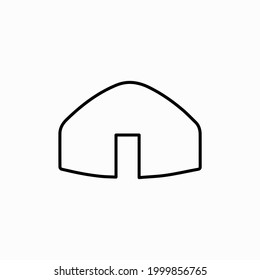 Camping tent vector icon on a white background. Tent Icon Design Vector Symbol Camp Travel Event