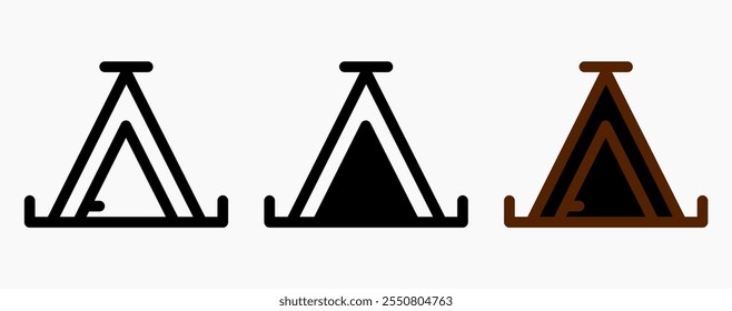 camping tent vector icon on a white background, tent logo vector.