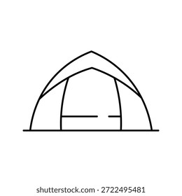 camping tent vector icon on white background