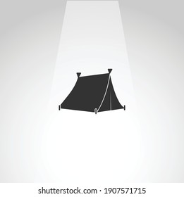 Camping Tent Vector Icon, Tent Simple Isolated Icon