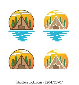 camping tent vector. camping icons for logo, web, ui.