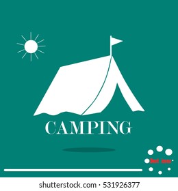 Camping Tent. Vector illustration