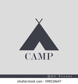 Camping Tent. Vector illustration