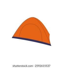 Camping tent vector illustration on white background. A portable shelter used for camping activities