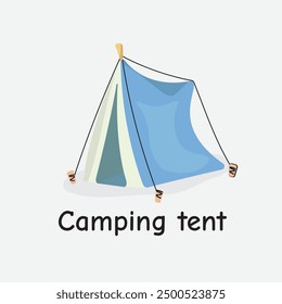 Camping Tent Vector Illustration: Summer Outdoor Adventure Shelter