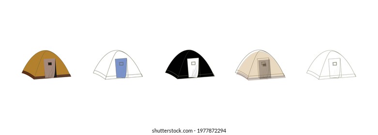camping tent vector type icon