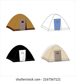 camping tent vector type icon