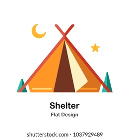 Camping Tents Flat Icon