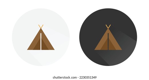 Camping tents icon, campsite and tourism, Tent symbol, camping icon, outdoors symbol, Tourist tent.Icon, Camping tent logo Colorful vector icons