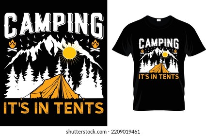 Camping Tents Tshirt Design Stock Vector (royalty Free) 2209019461 