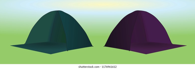 Camping tents. vector illustration