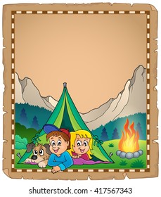 Parche de tema de acampada 2 - ilustración vectorial eps10.