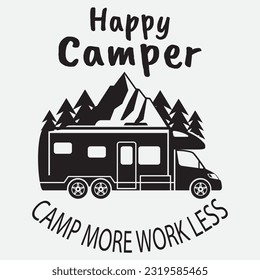 Camping-Thema, Slogan-Grafiken und Illustrationen mit Patches für T-Shirts und andere Zwecke.