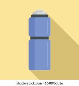 Camping thermo bottle icon. Flat illustration of camping thermo bottle vector icon for web design
