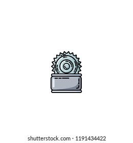 Camping tin can flat icon