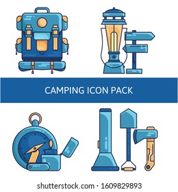 Camping Tools Equipment Icon Pack