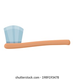 Icono de cepillo de dientes de camping. Caricatura del icono vector del cepillo de dientes de camping para el diseño web aislado en fondo blanco