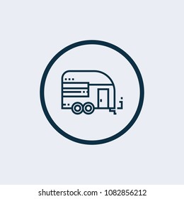 Camping trailer icon
