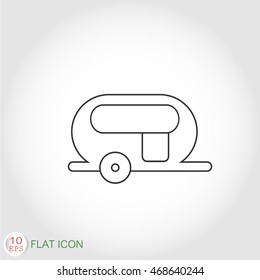 Camping trailer icon