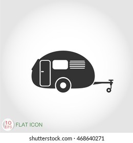 Camping trailer icon