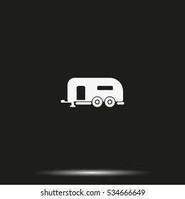 Camping trailer icon.