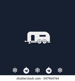 Camping trailer icon.