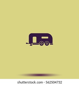 Camping trailer icon.