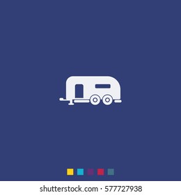 Camping trailer icon.
