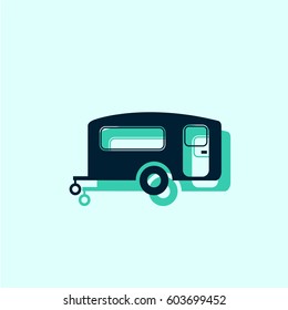 Camping trailer icon