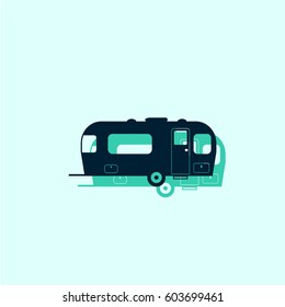 Camping trailer icon