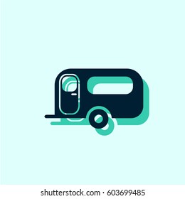 Camping trailer icon