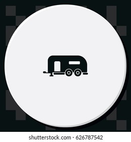 Camping trailer icon.