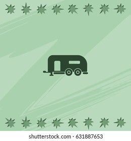 Camping trailer icon.