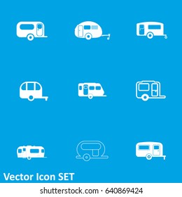 Camping trailer icon
