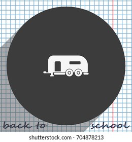 Camping trailer icon.