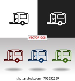 Camping trailer icon