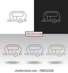 Camping trailer icon