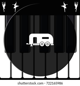 Camping trailer icon.