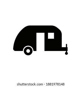 Camping trailer icon design template vector isolated