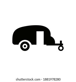 Camping trailer icon design template vector isolated